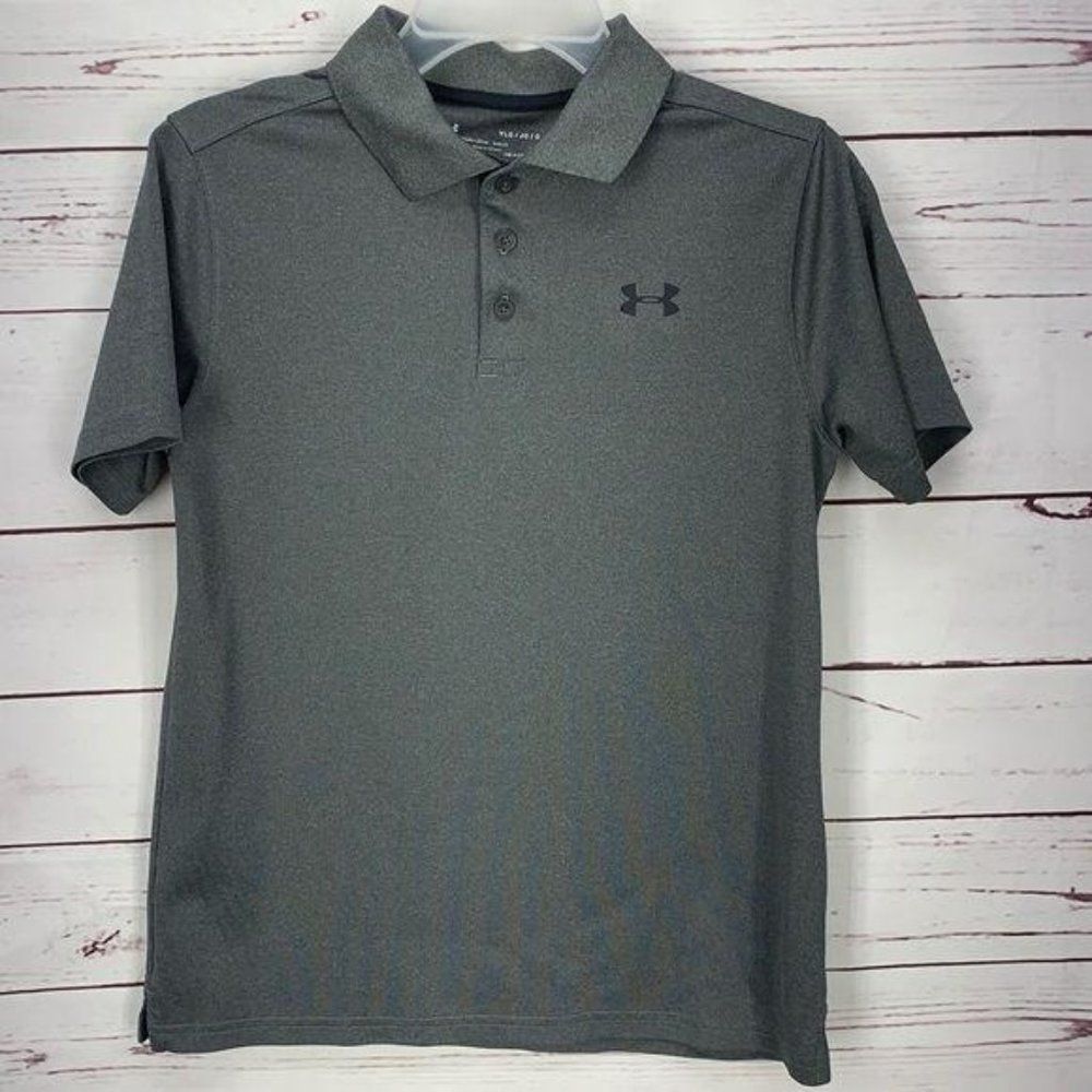 Under Armour Grey Heatgear Polo size Youth Large